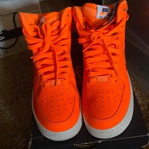 Air Force one high tops total orange